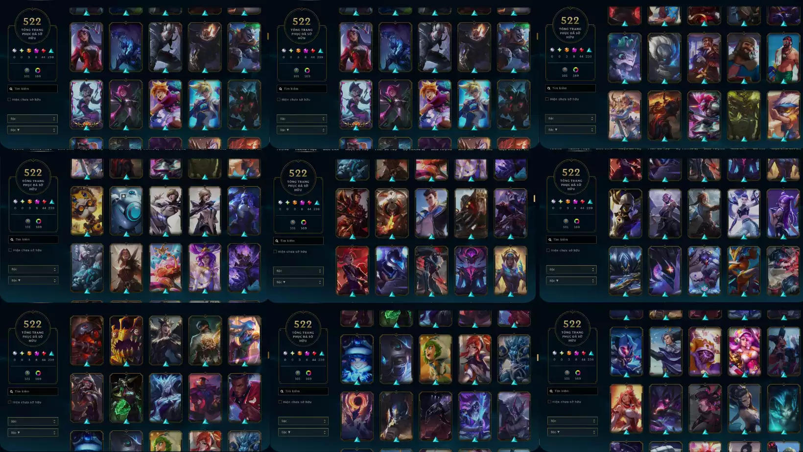 Ảnh LOL  522 SKIN NEO PAX JAX CHAMP THRESH THIẾU 3 SKIN THRESH